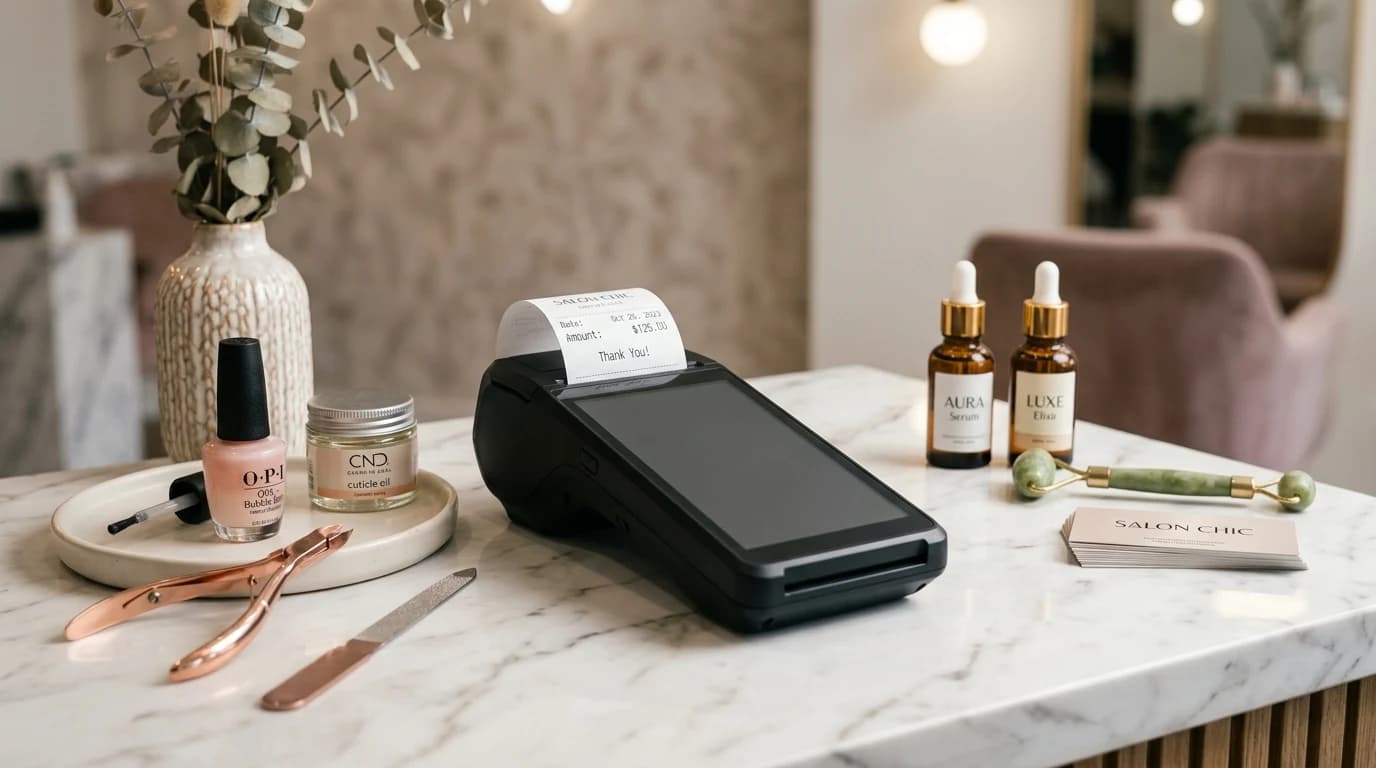 ZCS Z92 fiskalna kasa na pultu sa priborom za nokte