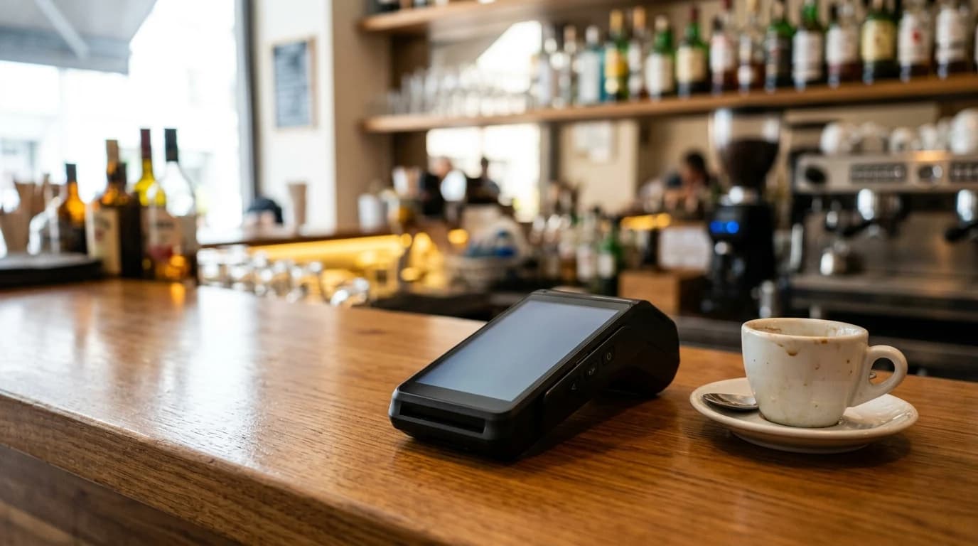 Android POS fiskalna kasa na šalteru kafića