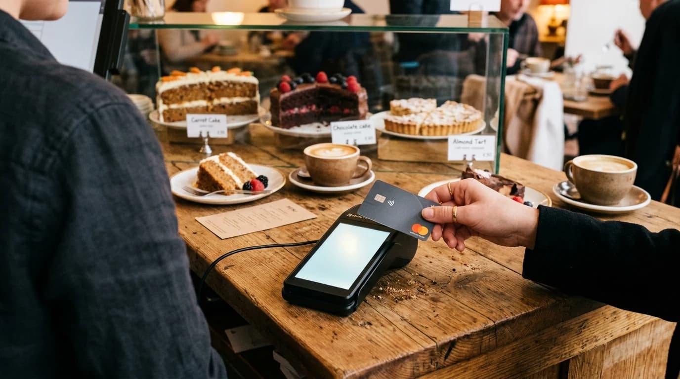 Kartično plaćanje na fiskalnoj kasi u slastičarnici