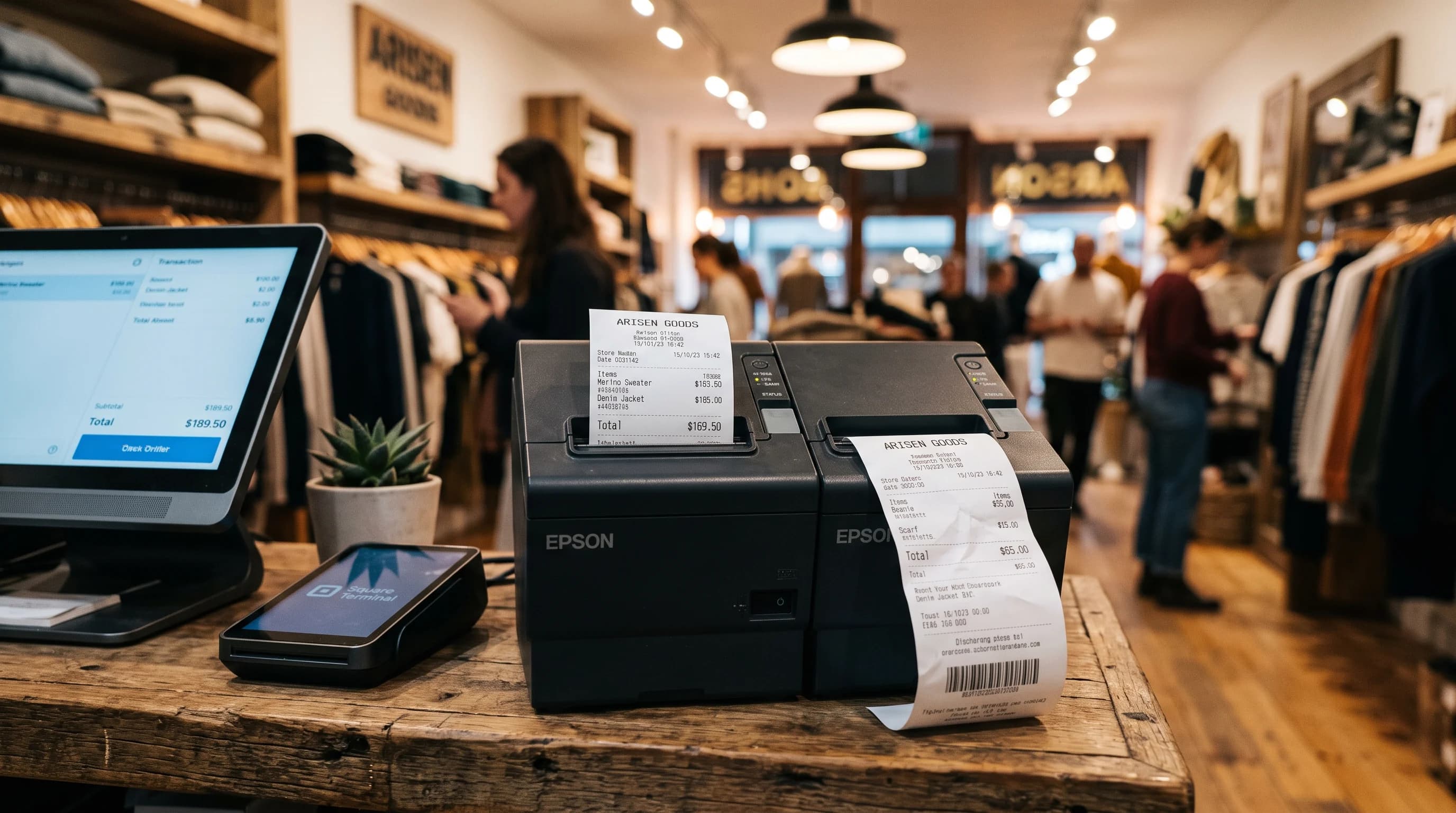 Termalni printer stampa storno racun i novi ispravljeni racun na prodajnom pultu
