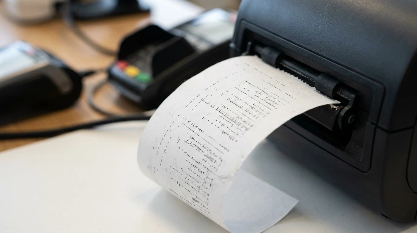 Termalni papir sa X-izveštajem izlazi iz štampača