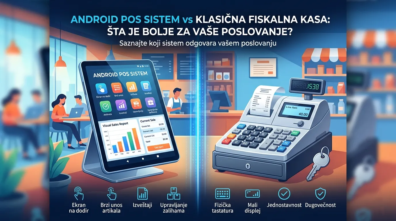 Android POS vs klasična fiskalna kasa: šta je bolje
