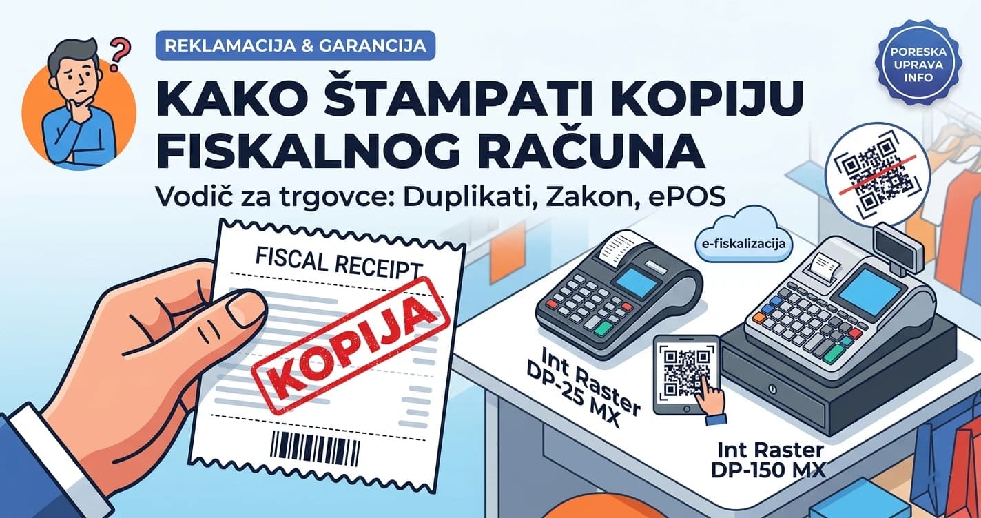 Kako štampati kopiju fiskalnog računa