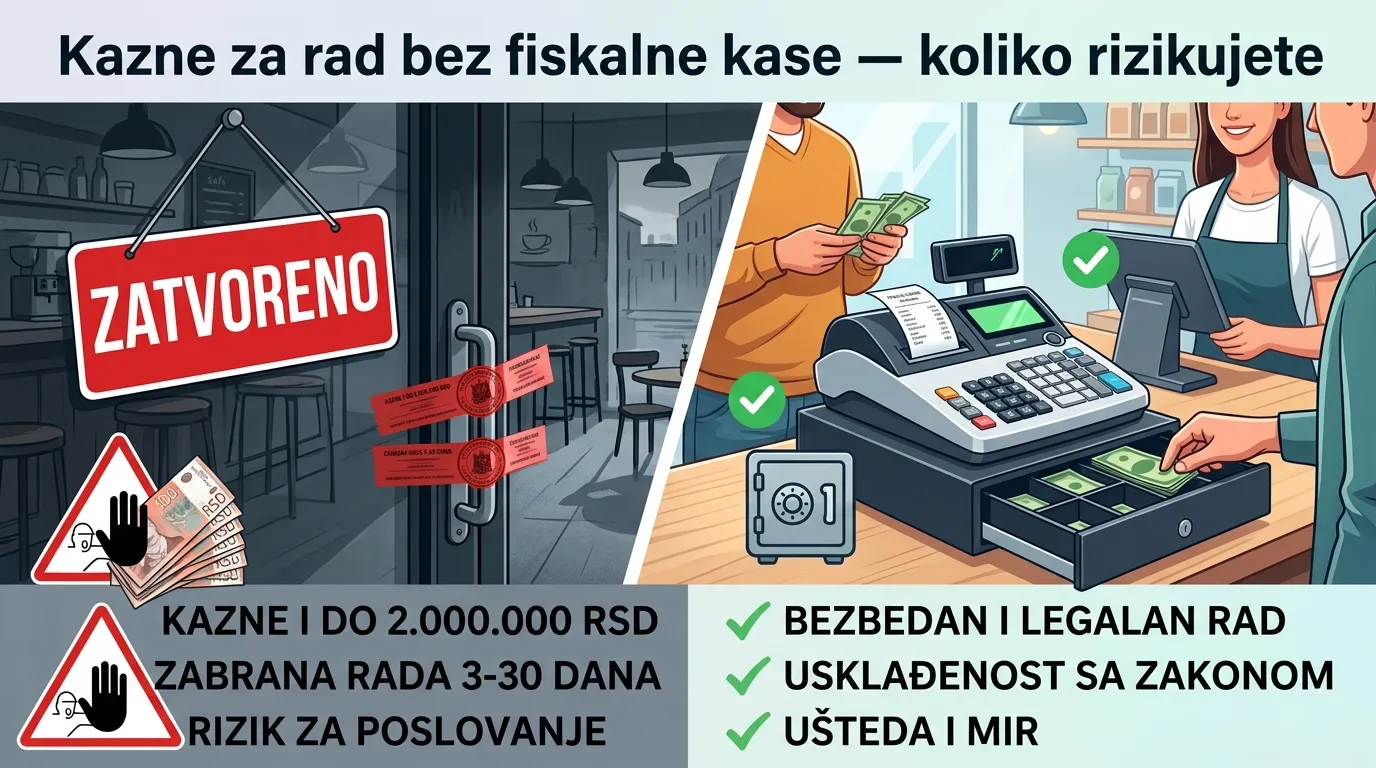 Kazne za rad bez fiskalne kase: koliko rizikujete