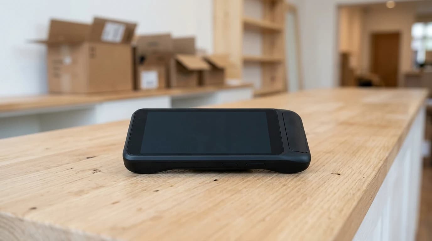 Android POS fiskalna kasa na pultu novootvorene poslovne jedinice
