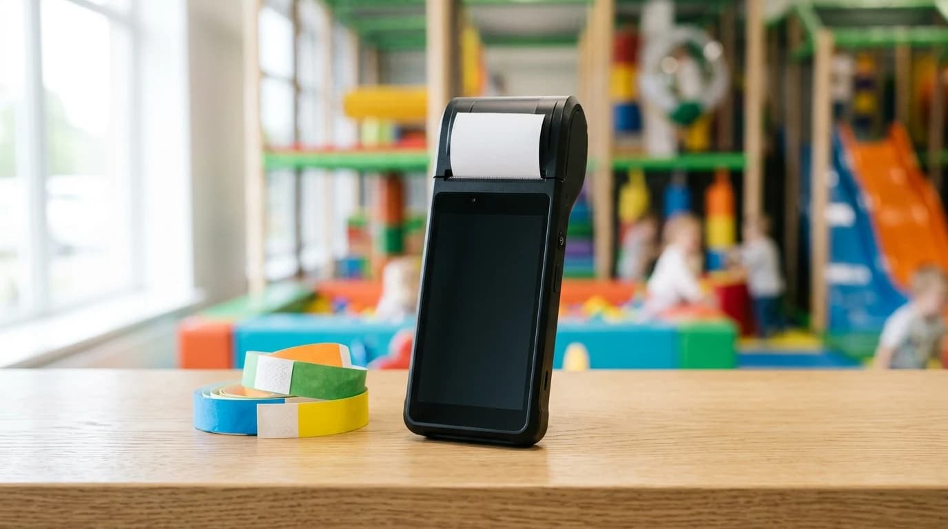 Android fiskalna kasa na recepciji dečje igraonice