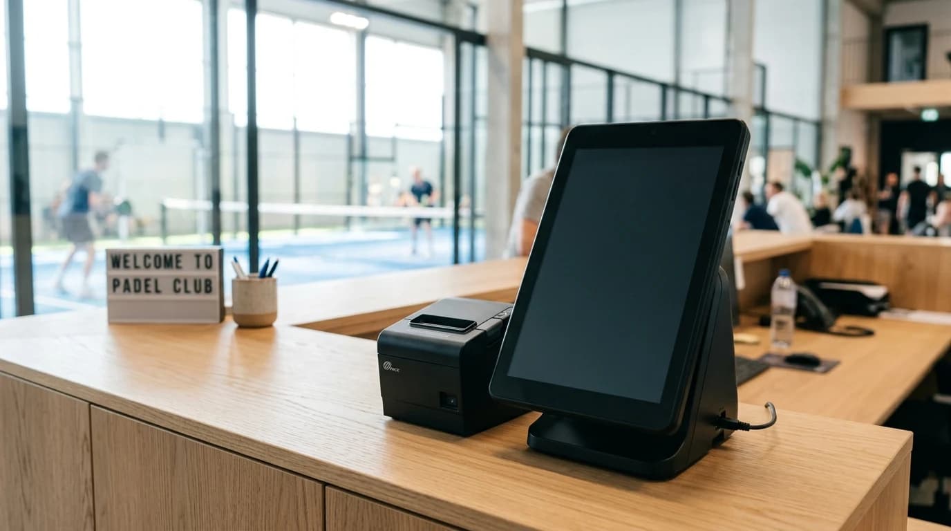 Android POS terminal na recepciji sportskog centra